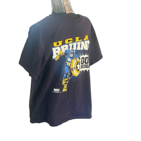 UCLA Bruins Captain America Russell Athletic Navy Blue TShirt Size Medium Marvel - Picture 2 of 6